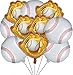 10pcs Baseball Birthday Party Foil Balloons Set Decorations Glove Round Baseball Supplies Baby Shower