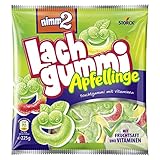 nimm2 Lachgummi Apfellinge – 1 x 225g – Saure Fruchtgummis mit Fruchtsaft und Vitaminen