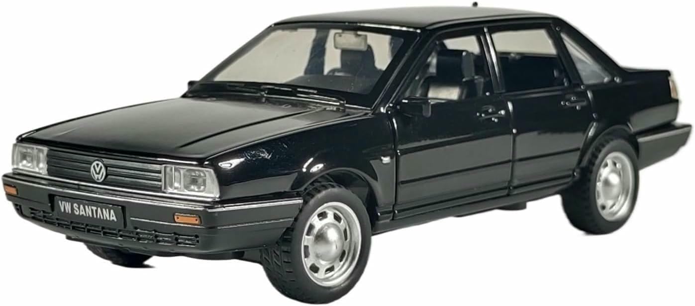 Deaver Black Diecast 1:32 For Santana Scale Alloy Car Models Fashion Pre-Built Finished Vehicle Model Display Collection(Black)