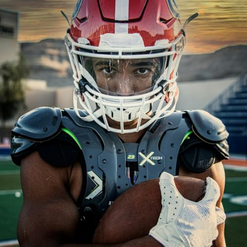 Image of XTECH X2 Football Shoulder Pads - Unique Configurations for All Positions - Advanced Lightweight Pad for Adult Mens and High School Players
