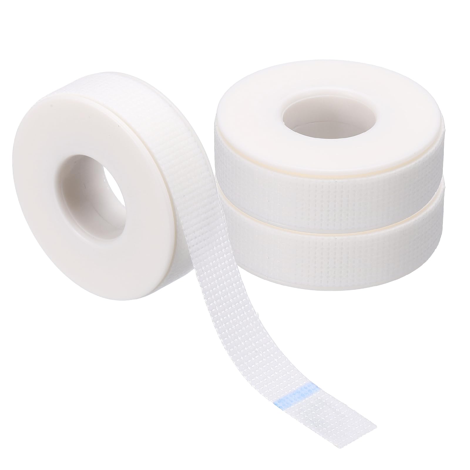 PATIKIL 12.5mm x 9m Eyelash Tape, 3 Rolls Eye Lash Tape Silicone Removal Breathable Easy Tear Adhesive for Eyelash Extensions Clusters Makeup Eye Shadow Eyeliner Lift, White
