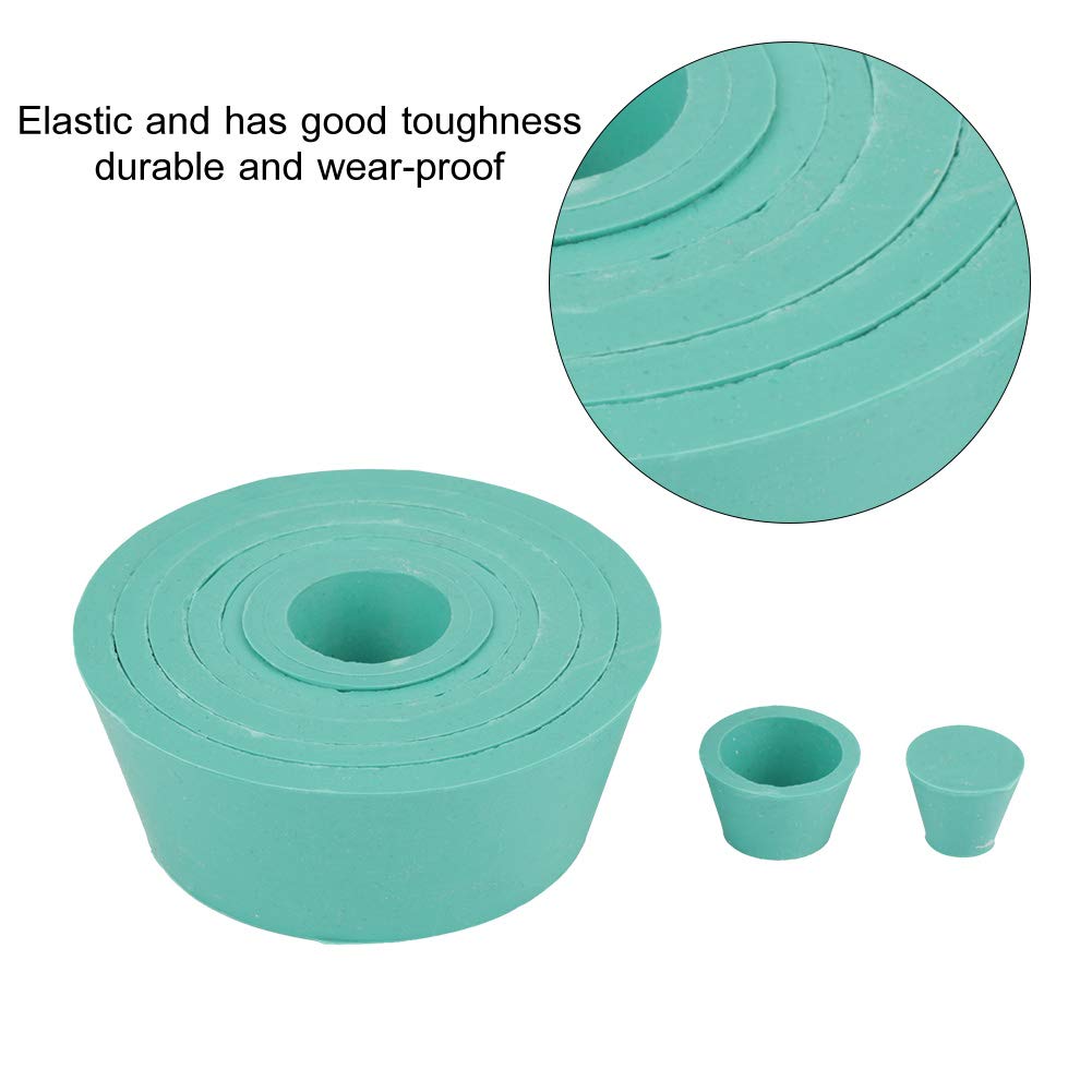 Buchner Trichterflasche Adapter Set Silikon Trichterhalter Kit Filteradapter Kegel Gummi Grün 9 Größen