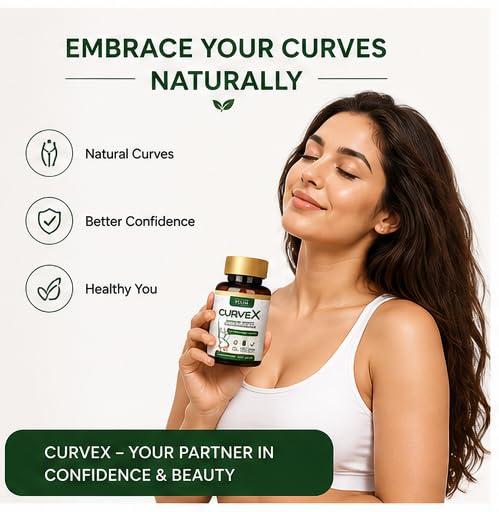 Image of CurveX Capsules for Hips Growth - Daily Herbal Supplement for Women - Easy Consumption with Water - 30 Capsules