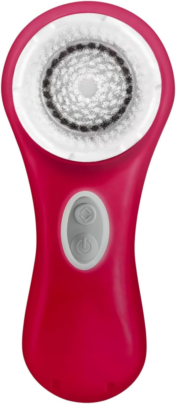 Mia 2 Facial Cleansing System, 2 Speed Settings, with Sensitive Brush Head (Bright red)