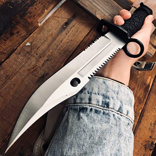 JGN Trading Military 13 Inch Dagger Tactical Fixed Blade Knife Outdoor Camping Hunting Hiking Fishing Cuting Survival Knifes with Nylon Sheath