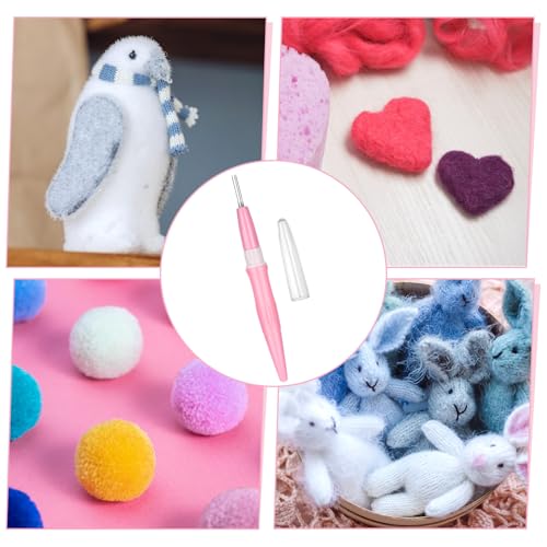 Image of Pen Style Needle Felting Tool, Wool Felting Tool with 3 Needles, Wool Felting Needles Portable Felt Needle Tools Multi Needle Felting Tools Reverse Needles Felting for DIY Patchwork Home Craft Work