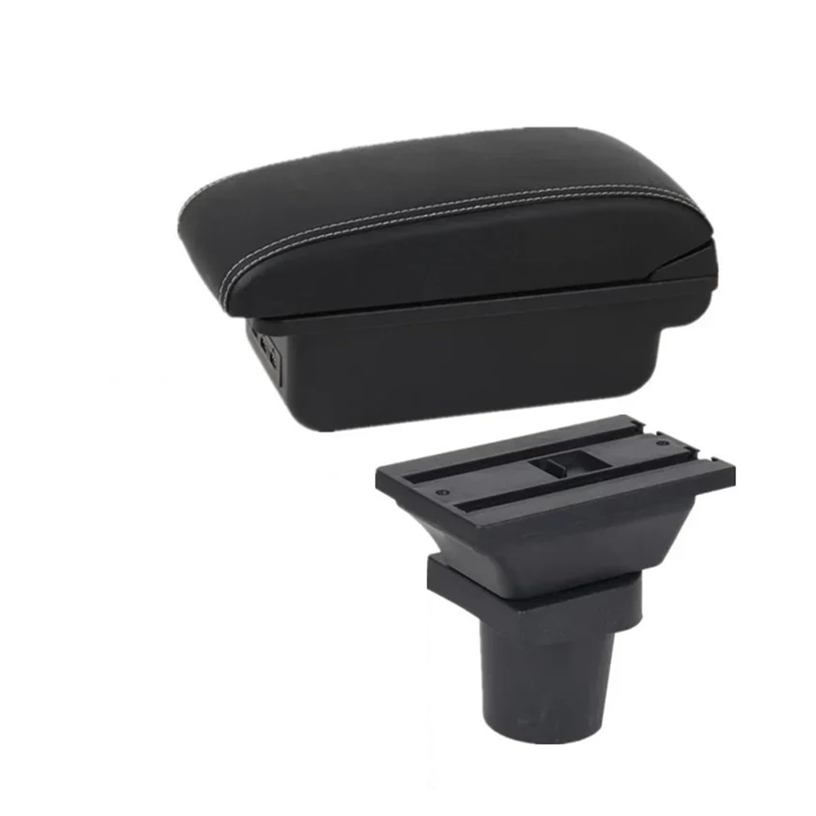 GBGWRMRYX Center Armrest Box For Yaris 3 For Hybrid For Yaris For Vitz Car Armrest Box Interior Retrofit Central Storage Box Accessories Arm Rest(B1 white line 3USB)