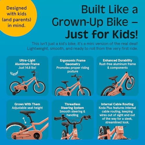 Image of Retrospec Koda Plus Kids Bike for Boys & Girls Ages 4-6 Years - 16 inch Children's Bicycle, Adjustable Seat & Handlebars