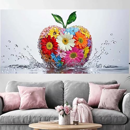 Diamond painting fleur adulte 70x140cm kit broderie diamant 5D peinture cristal
