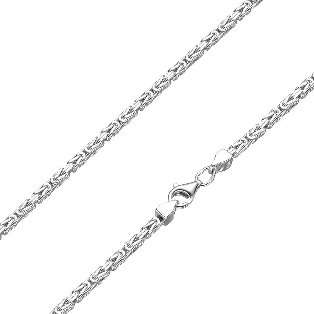 Königskette 2,2mm 925 Silber massiv - Länge Wählbar - Collier Halskette oder Armband