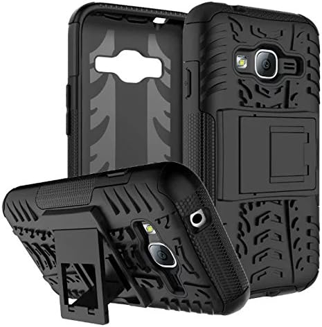 Lantier J1 Mini Prime Case, Hybrid Armor Shockproof Impact Protection Tough Hard Rugged Heavy Duty Combo Dual Layer Protective Case Cover with Kickstand for Samsung Galaxy J1 Mini Prime Blue