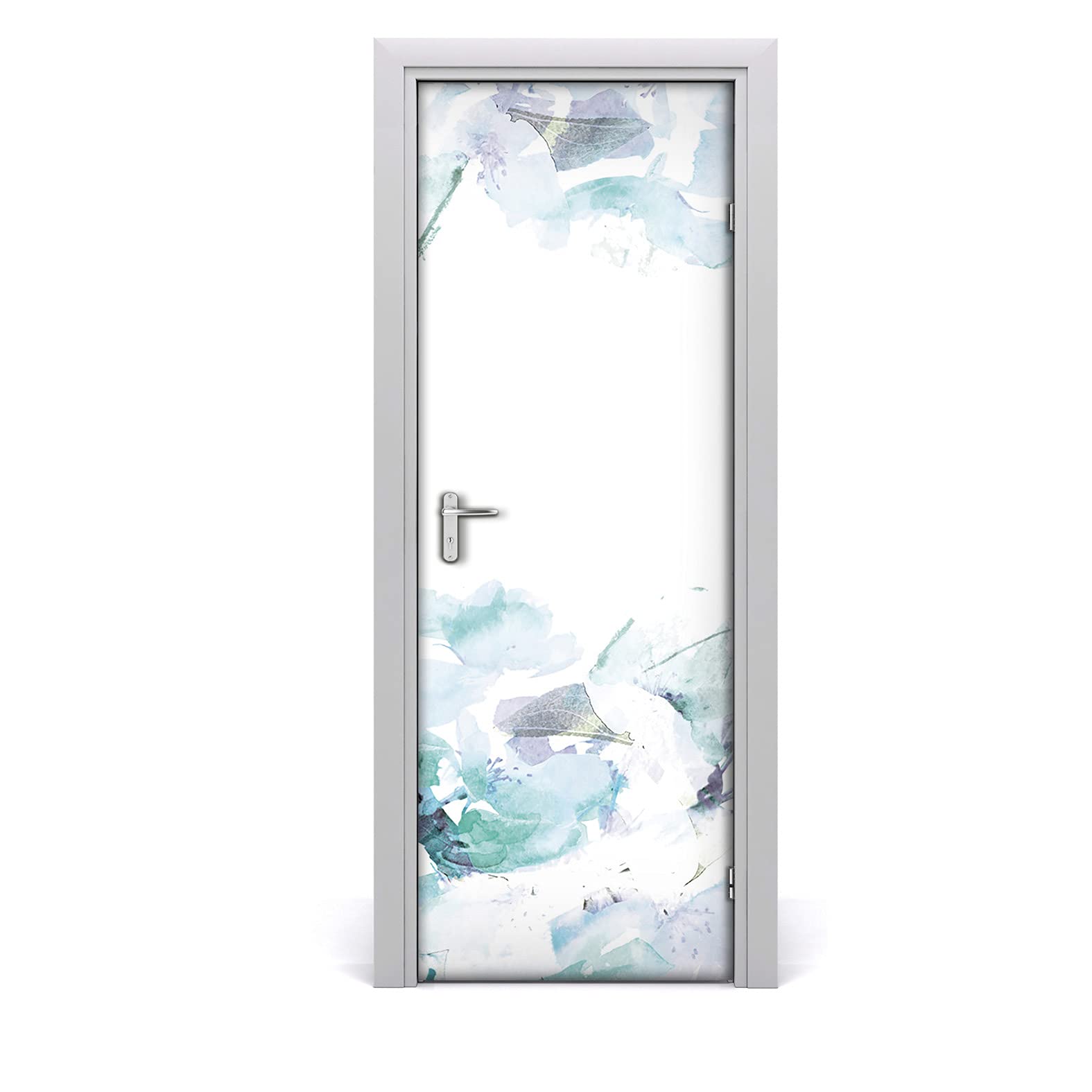 Étiquette 85x200cm imperméable pour la porte motif floral vintage mat
