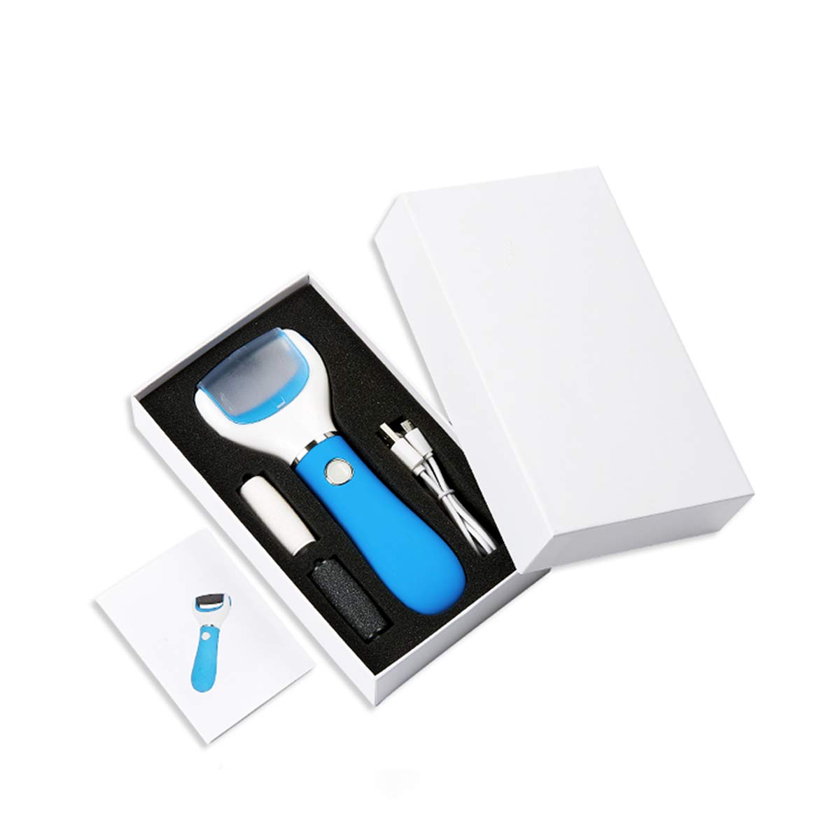 MIAOZHANG Raspa Piedi Professionale Elettrica Pedicure Elettrico Attrezzi per Pedicure Ricaricabile Cura dei Piedi per Eliminare Duroni Calli Pelle Morta Cornea,B