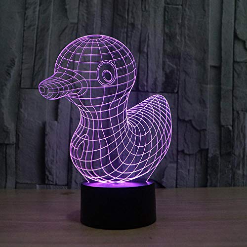 Veilleuse canard 3D LED rechargeable USB avec capteur tactile réglable pour chambre bébé