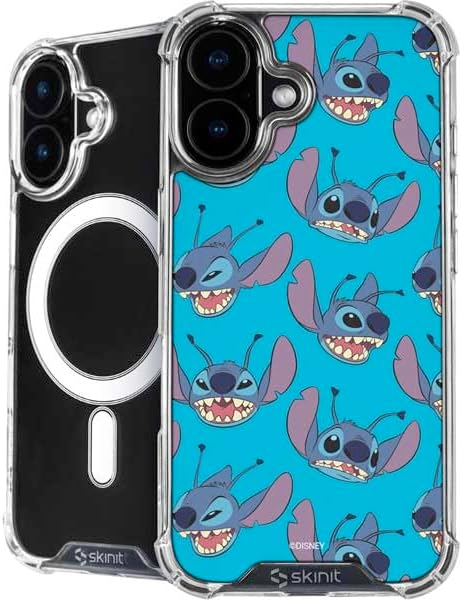 Skinit Phone Case Compatible with MagSafe iPhone 17 - Officially Licensed Disney Lilo and Stitch Stitch and Angel Design