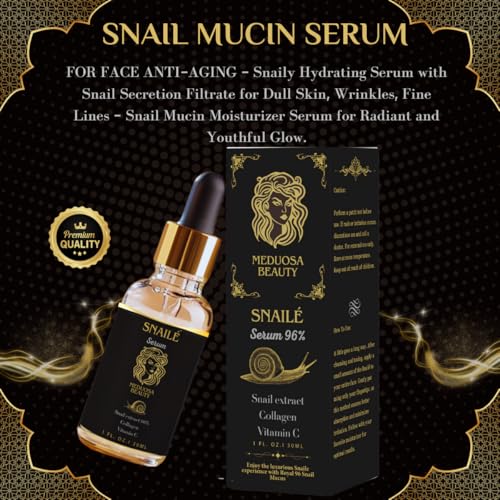 Snail Mucin 96% Serum for Sensitive Skin, Snail Power To tighten the face and neck, Dark Spots, Anti-Aging, Acne, Moisturizer, for Women and Men, Vitamin C, 30 fl oz. - Image 4