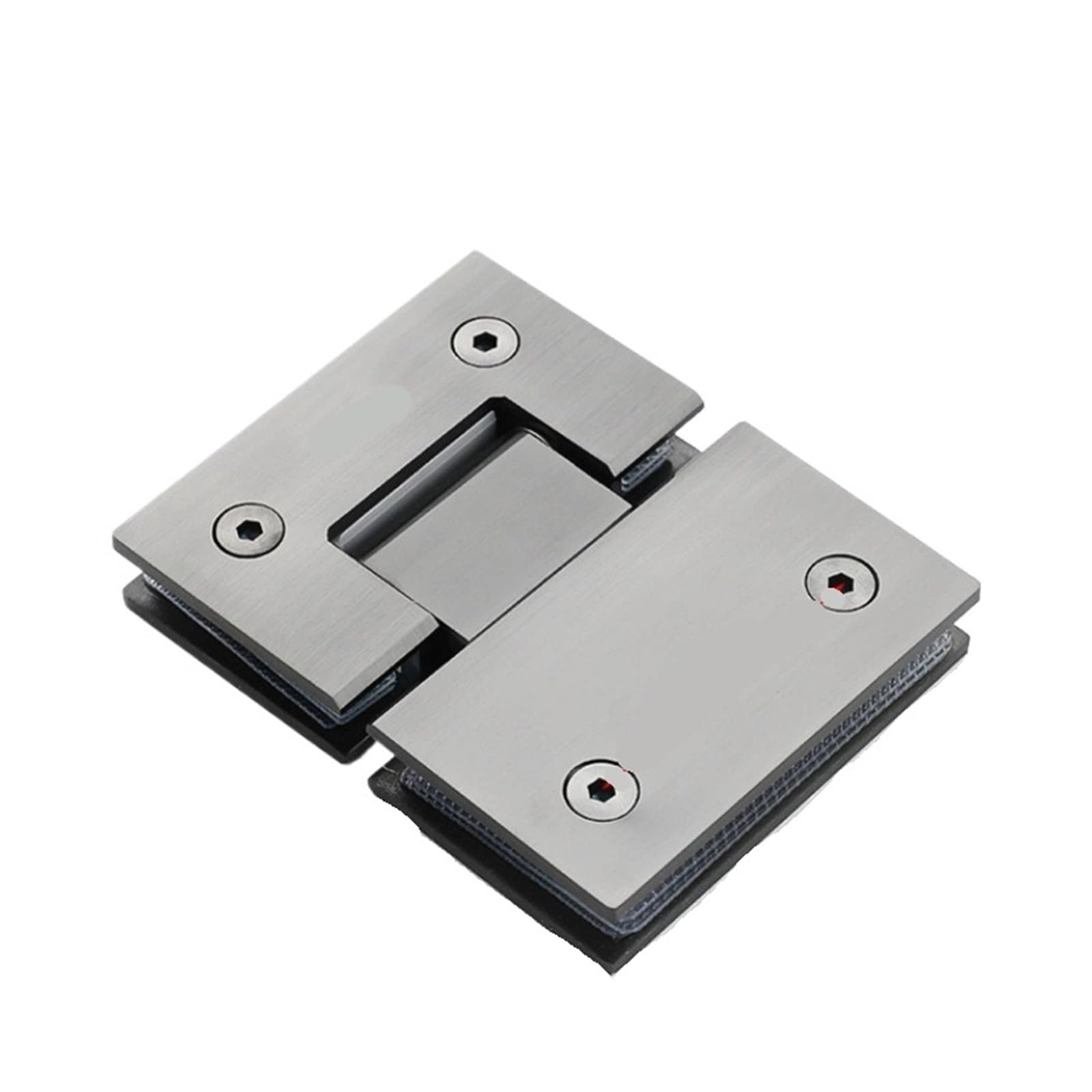 Padgcnor Grey 180 Degree Bathroom Glass Door Hinges 90/180 Degrees Glass Bracket Clamp Shower Door Hinge Stainless Steel Heavy Duty Furniture Replacement Parts(Grey 180 Degree)