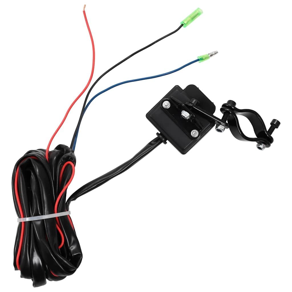 vidaXL Cabrestante Eléctrico Control Remoto 1.360 Kg Placa Guiacabos Rodillo