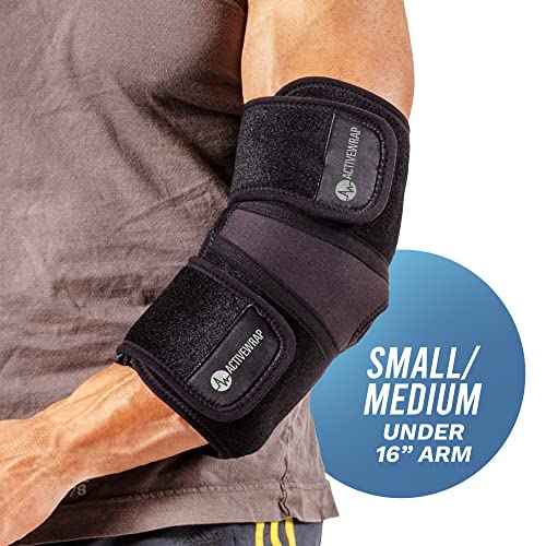 Activewrap - Elbow Gel Ice Pack Wrap For Nerve Pain, Swelling, Tennis, Golf, And More With Reusable Ice Packs For Injuries Compression Straps, Use For Hot And Cold Therapy, Small/Medium #TOP5