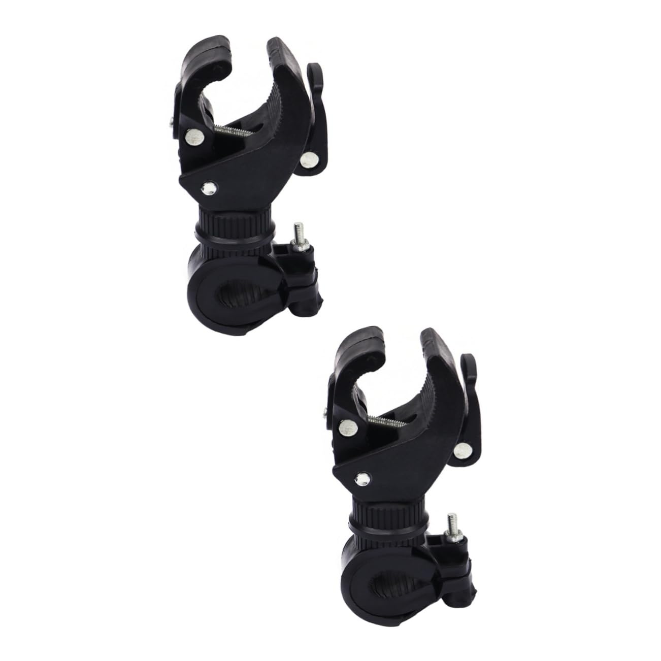 VICASKY 2pcs Rotatable Bike Flashlight Storage Rack Light Clamp for Secure Mounting Durable Plastic Bike Torch Holder Compatible with Bicycle Models