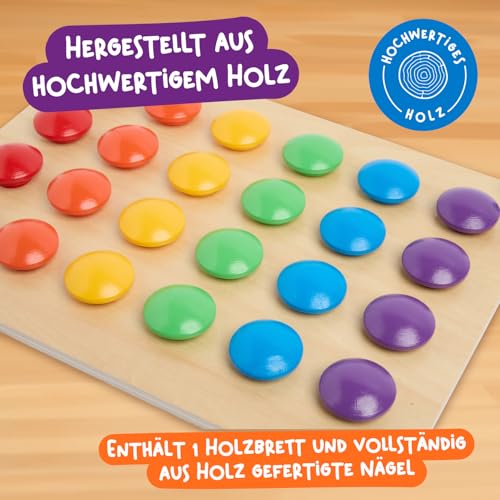 Nene Toys Holz-Steckspiel für Kinder ab 2 Jahren – Ansicht 4