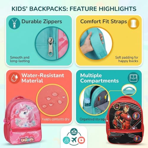 Image of Stylbase Waterproof School Bag with lunch bag combo for Boys and Girls Kids Bag with tiffin cover - Backpack Bag for Travelling for 5-7 Years 15 Inches
