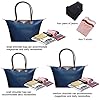 ARIEL-GXR Women's Tote Bag,Large Capacity Shoulder Handbags for Ladies,Tote Shopping Bag with Zip and Top Handle Waterproof Crossbody Schoolbag for Work,Travel,School,Office (bule, M) #3