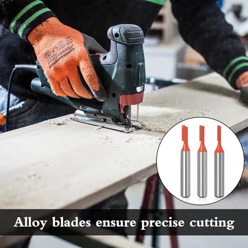 3 Stück 8mm Schaft Nutfräser Holzfräser Fräser,Gerade Fräser,Gerade Fräser Set Holz Fräser Router,Gerade Fräser Set Holz Fräser Router Bit,Für Holz Fräser Schneiden Nutfräsen 3mm,4mm,5mm