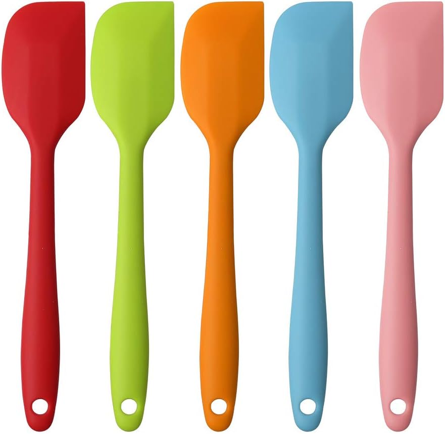 U-Taste Siliconen Lepel Spatel Set van 3: 250℃ Hittebestendige BPA-vrije Flexibele Rubberen Schraper, Koken Bakken Schrapen Mengen Keukengerei voor Non Stick Pan/Wok (Oranje