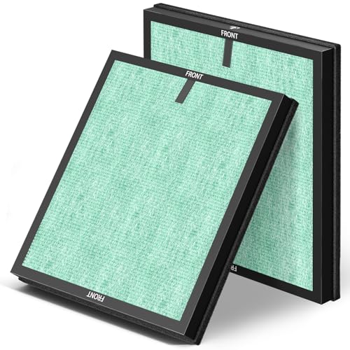 Image of 2 Pack MR5866 Filter Pet Compatible with MORENTO MR5866 Air Purifiers, MR5866 HEPA Replacement Filter for 99.97% Air Pollutants, Odor and Smoke, Pet Dander Version Green