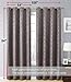 HLC.ME Redmont Lattice Geometric Thick Soft Thermal Insulated Energy Efficient Room Darkening Privacy Blackout Grommet Curtain Panels for Bedroom - Set of 2 Panels (52 x 84 Inches Long, Dark Grey)