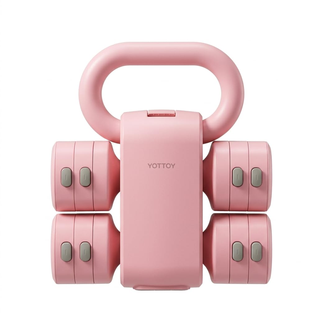 Conjunto de halteres femininos, barra e kettlebell ajustáveis, em ferro fundido, com