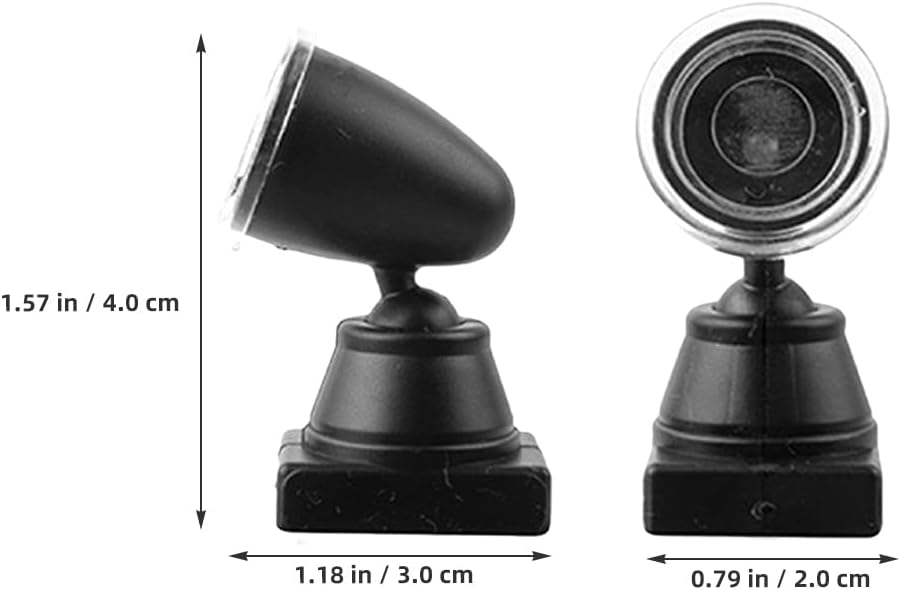 Miniature Traffic Light Model Set 3-Pack DIY Micro Spotlight for Model Train Scenes Railway Accessories 1.57X1.18X0.78 Inches