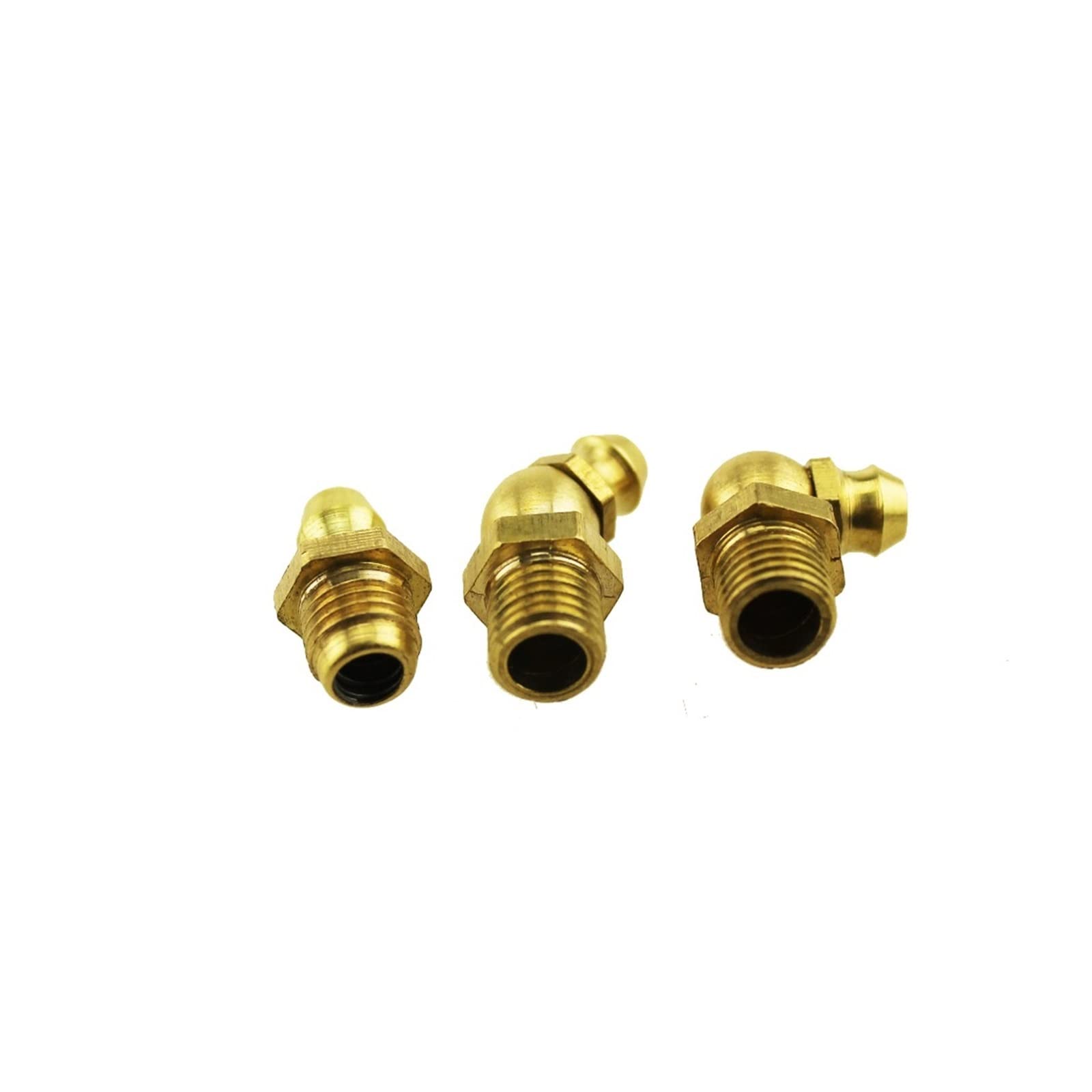 Raccordo per ingrassaggio Idraulico, Raccordi for ingrassaggio Idraulico in Ottone M6/M8/M10 Filettatura 1mm Passo 45/90/Dritto 5/10 Pz(10 Pieces,M10-STRAIGHT)