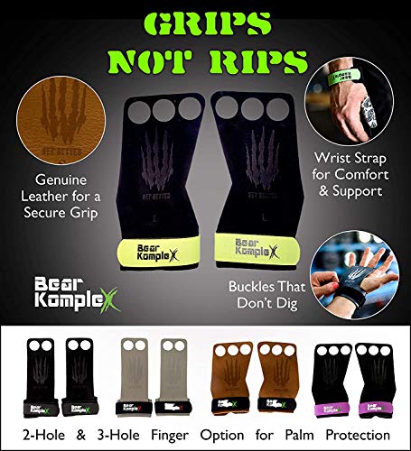 Bear KompleX 3 Hole Leather Hand Grips for Gymnastics