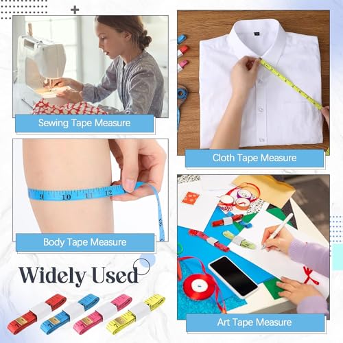 Image of Aakriti Measurement Tape Measure Soft Ruler Measuring for Vinyl Body Fabric Sewing Tailor Cloth Measurement Craft Supplies, 60-Inch /5 Foot Double Scale Ruler Colours May Vary (5)