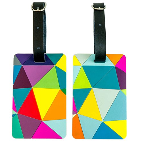 Shacke Luggage Tags with Genuine Leather Strap