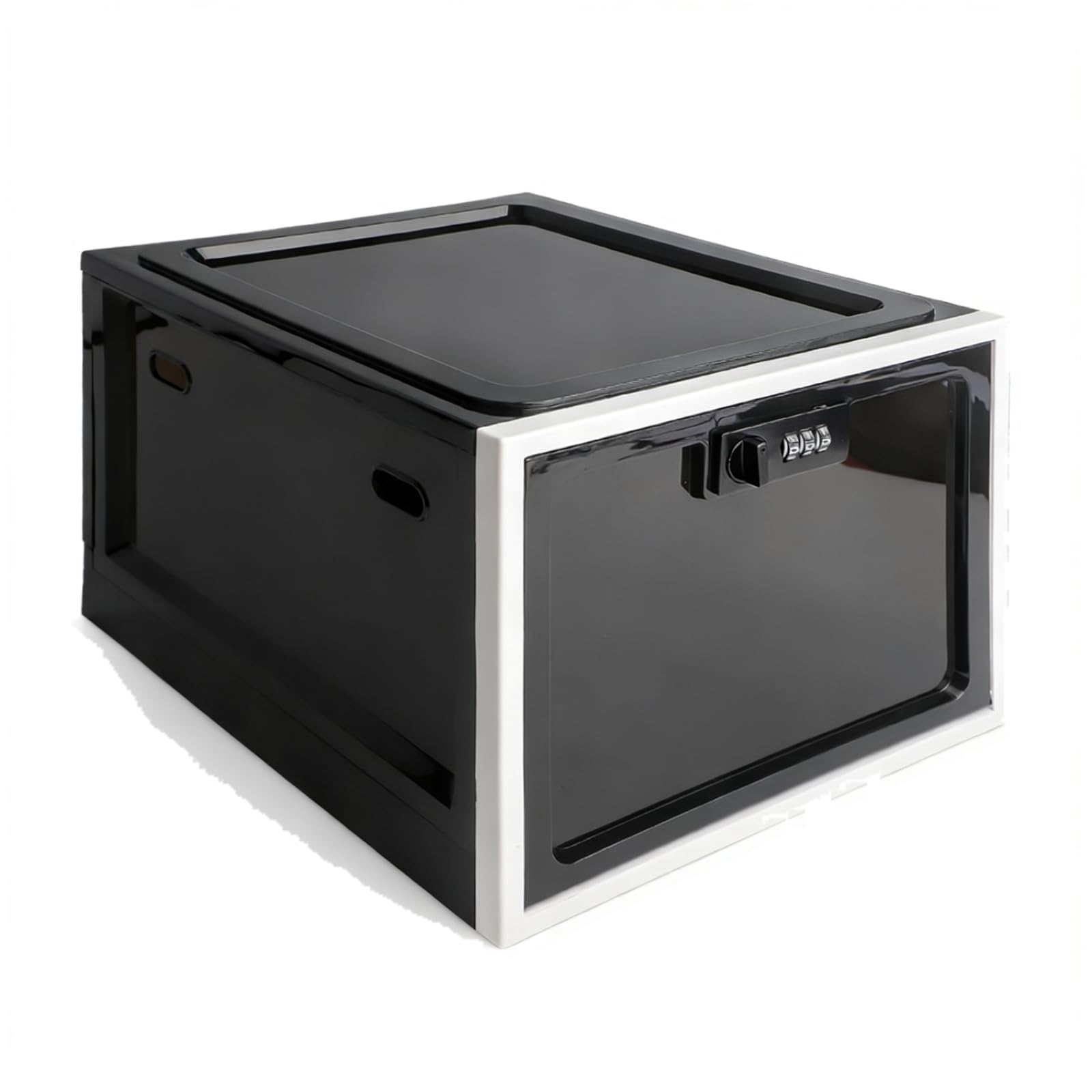 TUXCAXI Lock Box For Medication Fridge Locker Kitchen Safe Refrigerator Lock Box Sturdy Lightweight Large Capacity Crafted, black and white