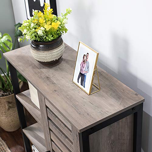 VASAGLE dressoir, keukenkastje met 3 open rekken, badkamerkastje, woonkamer, hal, keuken, thuiskantoor, stalen frame… - Image 8