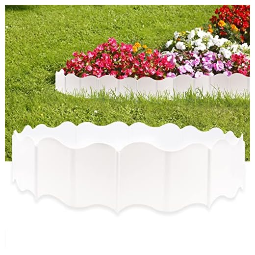EEOCWF Garden Edging Border, Garden Landscape Edging Borders, 20pcs Plastic Garden Fence Edging, Interlocking Landscaping Edging, Flexible Lawn Edging Flower Bed Border, for Outdoor Patio Pathway