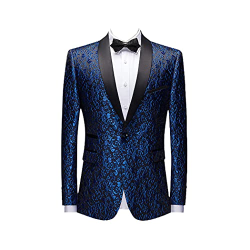 Veste de smoking bleu pour mariage et bal de fin d'année