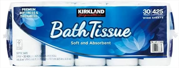 Costco Premium Kirkland Signature Toilet Paper (Bastish), 30 Rolls