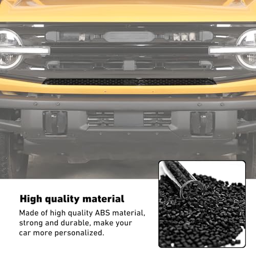 Image of Linskip Mesh Front Grille Bottom Vent Trim Compatible with 2021-2024 2025 Ford Bronco 4 Door, Bronco Grille Vent Inserts, Exterior Accessories