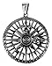 Kiss of Leather Kompass Windrose Anhänger aus 925 Sterling Silber Nr. 289