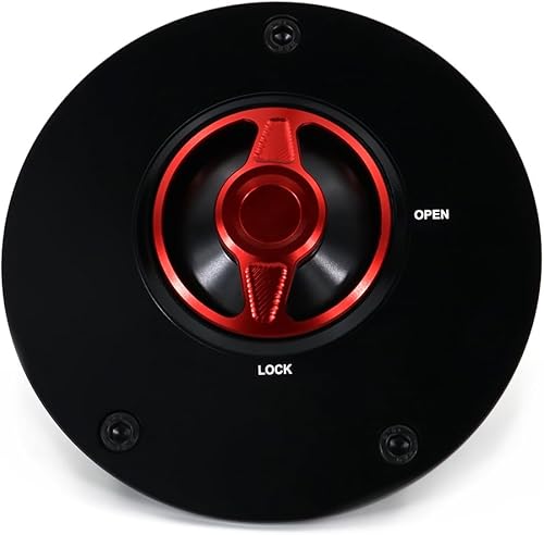 Miniatura 3 de Xitomer Tapa de tanque de gasolina de 3 agujeros para motocicleta, aleación de aluminio CNC, compatible con ZX-6R 636 ZX636R 2007-2018, Z1000