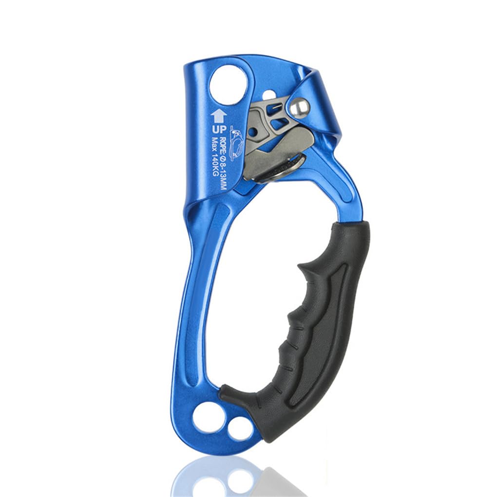 Equipo de Rappel de Escalada en Roca Manual para Exteriores con Resorte elástico Abrazadera de Cuerda portátil de 8-12 mm para Acampar