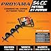 PROYAMA 54cc Post Hole Digger Gas Powered 2 Cycle Earth Auger, 5-Year Warranty Gear Box, 4 Drill Bits 4