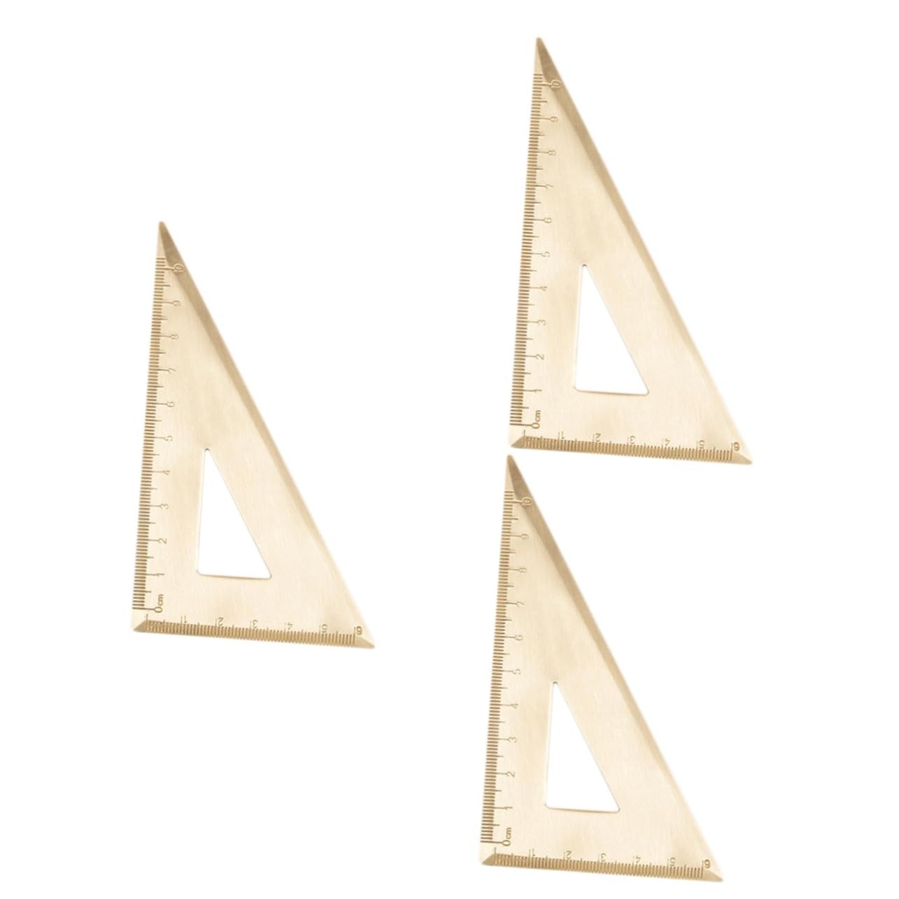 Regla triangular inoxidable jojofuny para evitar errores de precisión en dibujo escolar