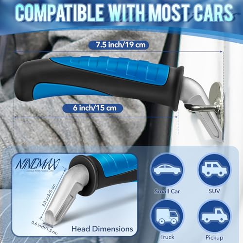 NINEMAX Einstiegshilfe Auto Senioren Ausstiegshilfe Auto,2 Stück Haltegriff für Car Zum Aussteigen für Behinderung Schwangere(Schwarz/Blau)