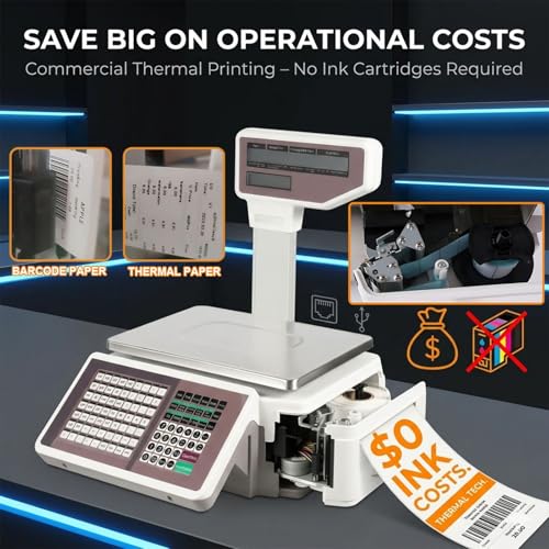 Báscula profesional con impresión y etiqueta 30kg miniatura 5
